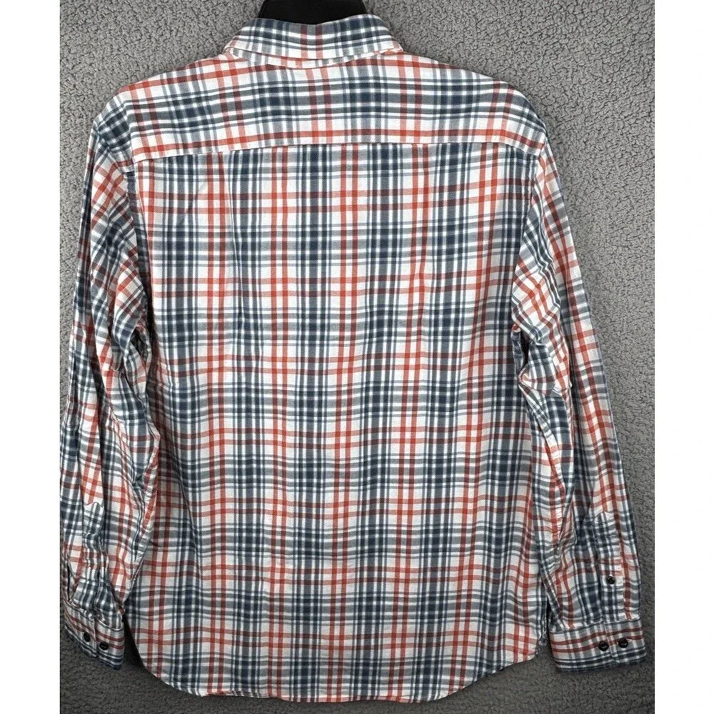 Banana Republic Lightweight Flannel Shirt Mens Medium Slim Blue Long Sleeve